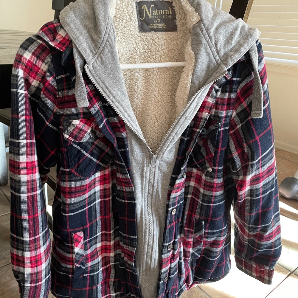 Natural Reflections Plaid Jacket with Gray Lining